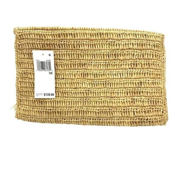 Mar Y Sol Lisette Crocheted Raffia Straw Fringe Clutch - Picture 5 of 13